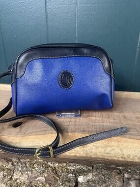 Trussardi Blue & Gray Leather Crossbody Unique Colorway
